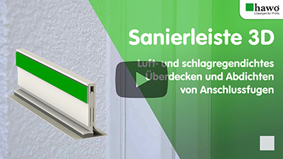 Titelbild vom YouTube-Video der hawo Sanierungsleiste 3D